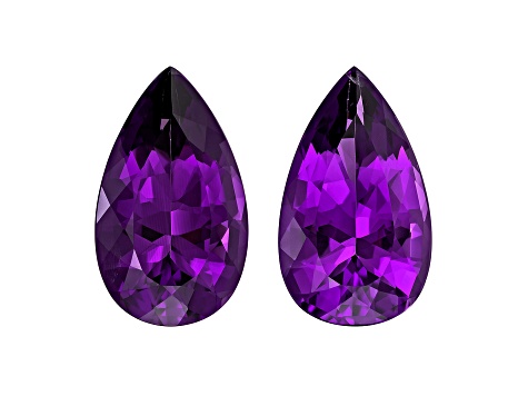 Amethyst 22.2x13.2mm Pear Shape Matched Pair 24.98ctw