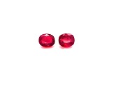 Ruby 6.2x5.5mm Cushion Matched Pair 2.46ctw