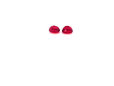 Ruby 6.2x5.5mm Cushion Matched Pair 2.46ctw