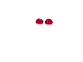 Ruby 6.2x5.5mm Cushion Matched Pair 2.46ctw