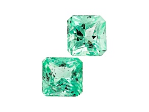 Colombian Emerald 6mm Emerald Cut Matched Pair 1.86ctw