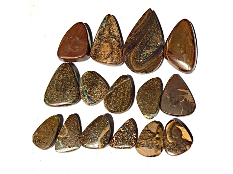 Australian Boulder Opal Free-Form Cabochon Set of 15 177.00ctw