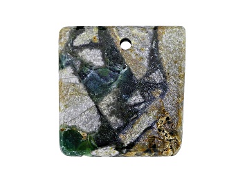 Picture of Wavellite 28.3x27.5mm Rectangle Cabochon Focal Bead