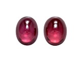 Garnet 9x7mm Oval Cabochon Matched Pair 5.96ctw