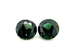Teal Sapphire Unheated 5.6mm Round Matched Pair 0.88ctw