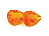 Mexican Fire Opal 10.0x7.8mm Pear Shape Matched Pair 3.00ct