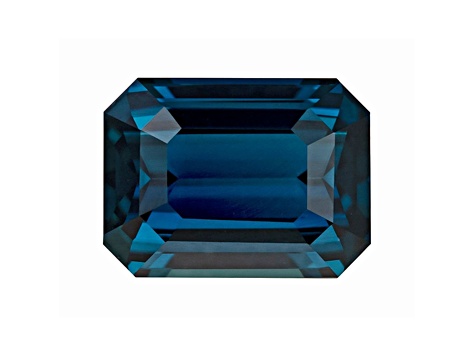 Bluish Green Sapphire Loose Gemstone 9x6.7mm Emerald Cut 3.05ct ...