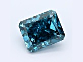1.06ct Dark Blue Radiant Cut Lab-Grown Diamond SI1 Clarity IGI Certified