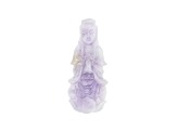 Lavender Jadeite Kwan Yin Carving