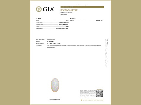 Ethiopian Opal 33x20mm Oval 41.76ct