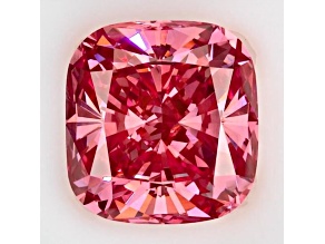 1.58ct Vivid Pink Cushion Lab-Grown Diamond VVS2 Clarity IGI Certified