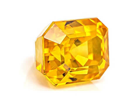 GOLDEN ORANGE Sapphire Loose Gemstone 11.87x9.21MM EMERALD CUT 10.09CT