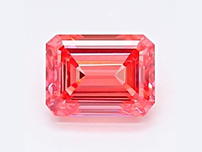 1.35ct Deep Pink Emerald Cut Lab-Grown Diamond VS2 Clarity IGI Certified