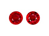 Ruby 5.2mm Round Matched Pair 1.36ctw