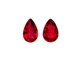 Ruby 6.2x4mm Pear Shape Matched Pair 1.1ctw