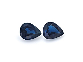 Sapphire 6x5mm Pear Shape Matched Pair 1.26ctw