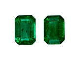 Zambian Emerald 7x5mm Emerald Cut Matched Pair 2.25ctw
