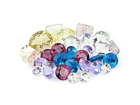 Zan-y Quartz Faceted Mixed Shape Parcel 200.00ctw with Cleaning Cloth