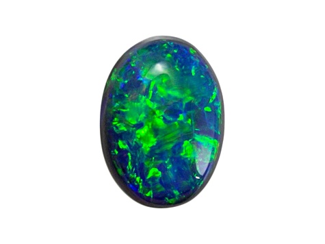 Australian Black Opal 7.1x5.1mm Oval Cabochon 0.65ct