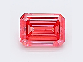 1.05ct Vivid Pink Emerald Cut Lab-Grown Diamond SI2 Clarity IGI Certified
