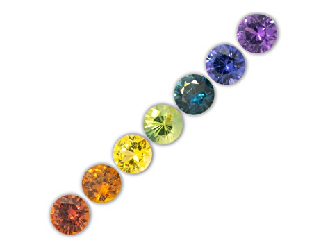 Multi-Color Sapphire 4mm Round Color Suite 2.01ctw