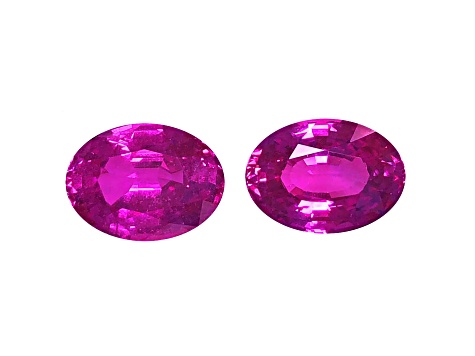 Pink Sapphire 13.36x10.18mm Oval Matched Pair 16.26ctw