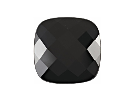 Black Onyx 10mm Checkerboard Cushion 3.80ct