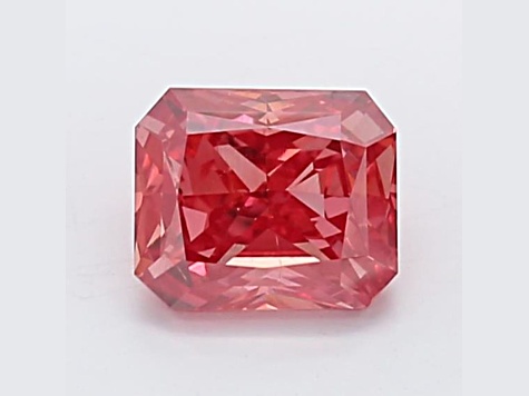 1.08ct Deep Pink Radiant Cut Lab-Grown Diamond SI2 Clarity IGI Certified