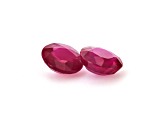Ruby 4.8mm Round Matched Pair 0.94ctw