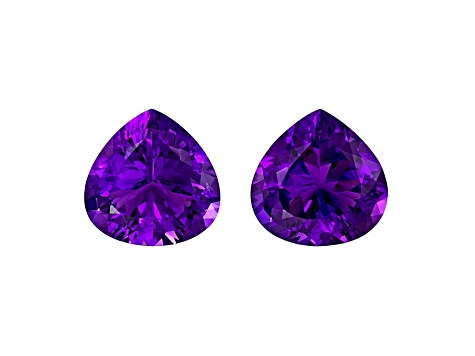 Amethyst 14.5mm Pear Shape Matched Pair 15.15ctw