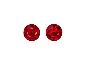 Ruby 4mm Round Matched Pair 0.58ctw