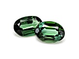 Green Tourmaline 6x4mm Oval Matched Pair 0.88ctw