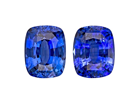Sapphire 9.44x7.43mm Cushion Matched Pair 6.24ctw
