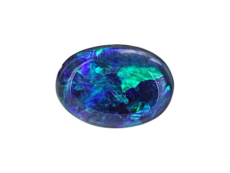 Australian Black Opal 7x5mm Oval Cabochon 0.44ct