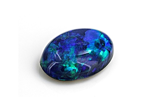 Australian Black Opal 7x5mm Oval Cabochon 0.44ct