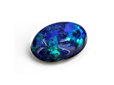 Australian Black Opal 7x5mm Oval Cabochon 0.44ct