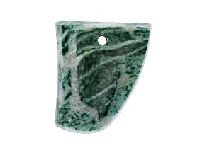 Canadian Fuchsite 40x26.5mm Free-Form Cabochon Focal Bead