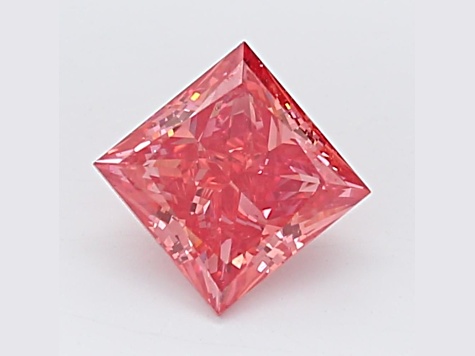 1.16ct Vivid Pink Princess Cut Lab-Grown Diamond VVS2 Clarity IGI Certified