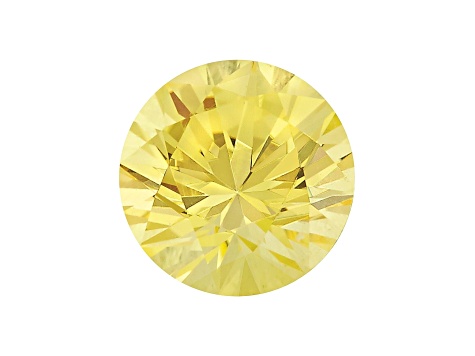 Yellow Sapphire 5mm Round Diamond Cut 0.61ct