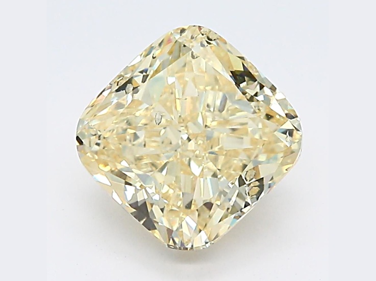 3.02ct Intense Yellow Cushion Lab-Grown Diamond SI2 Clarity IGI Certified