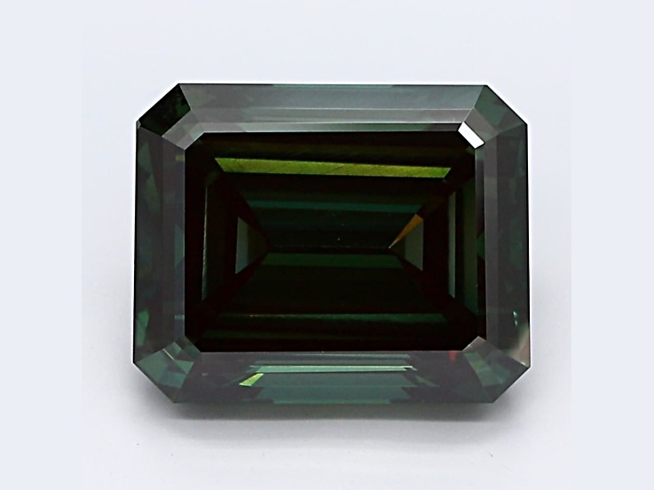 4.51ct Dark Green Emerald Cut Lab-Grown Diamond SI2 Clarity
