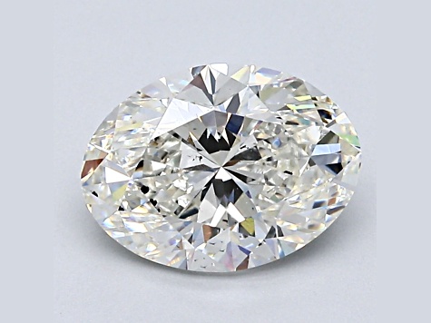 2.01ct White Oval Mined Diamond I Color, SI2, GIA Certified