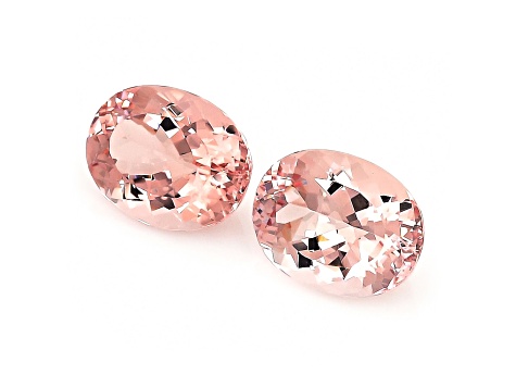 Morganite 16x12mm Oval Matched Pair 18.03ctw