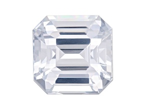 White Sapphire Loose Gemstone 6.6mm Emerlad Cut 2.01ct