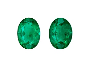 Brazilian Emerald 6.9x5mm Oval Matched Pair 1.30ctw