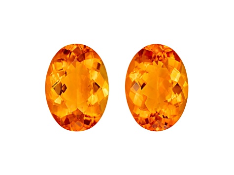 Citrine 20.0x15.5mm Oval Matched Pair 28.53ctw