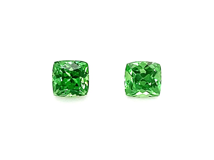 Tsavorite 4.62mm Cushion Matched Pair 1.48ctw