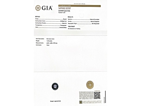 Teal Sapphire Unheated 6.2mm Round 1.33ct