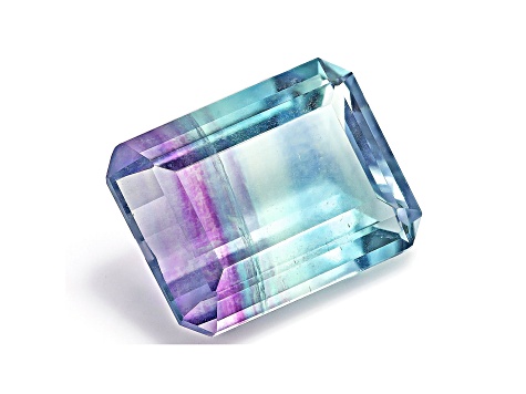 Bi-Color Fluorite 16x12mm Emerald Cut 13.00ct