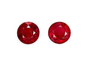 Ruby 4mm Round Matched Pair 0.70ctw